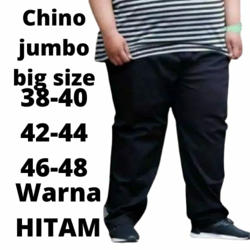 BIG SIZE/celana chino jumbo/celana super jumbo/celana besar/celana chino hitam/celana chino abu