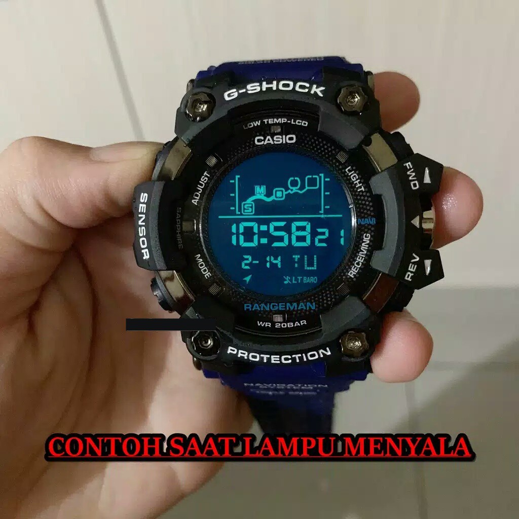 CASIO GPRB 1000 !!! JAM TANGAN PRIA G-SHOCK CASIO RANGEMAN BULAT TALI BIRU