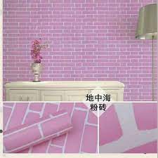 Wallpaper Stiker Dinding Murah - Walpaper Dinding 5 Meter Murah Bata Pink ALBINO88