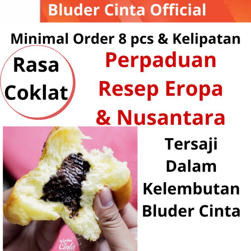 Rasa COKLAT Roti Bluder Cinta - 50 Gram - Oleh oleh Khas Madiun - Roti Bakery