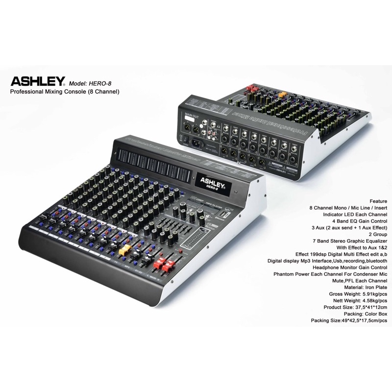 Mixer ashley 8ch “HERO 8”