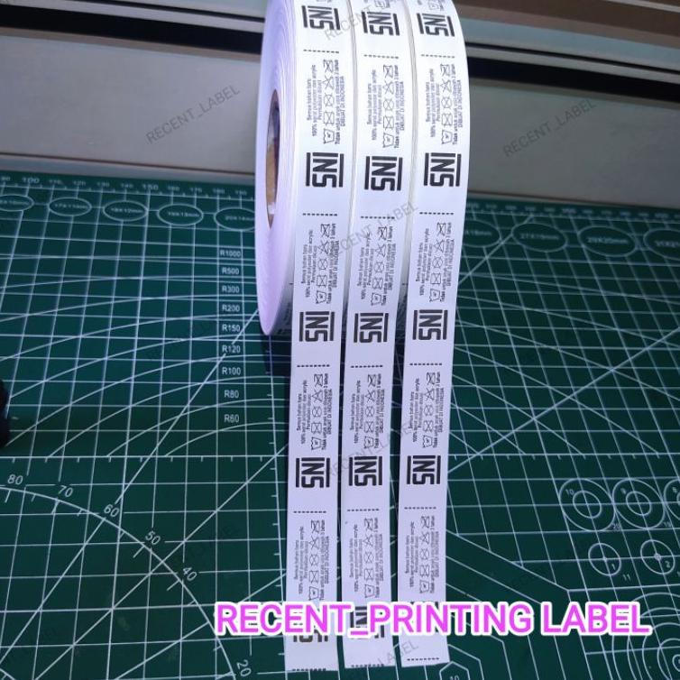 

<E-EZU> <✓> Printing logo,wash label, SNI label 1.5x4.5cm 1 roll @2.000 pcs /premium>
