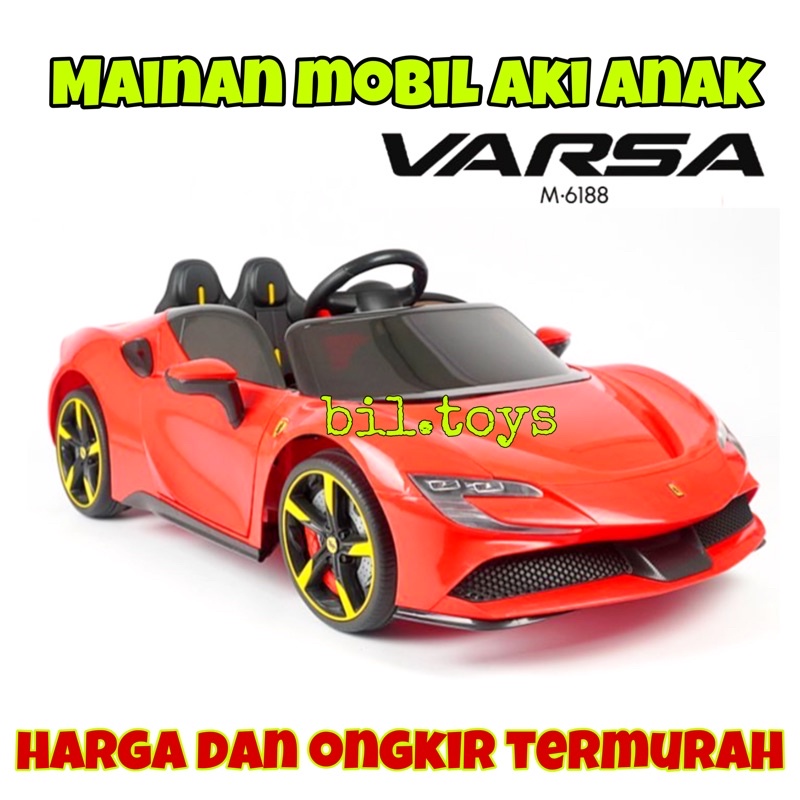 MOBIL AKI ANAK PMB 6188 VARSA REMOTE LAMBORGHINI FERRARI MOBIL AKI SPORT VARSA VARSA PMB M6188