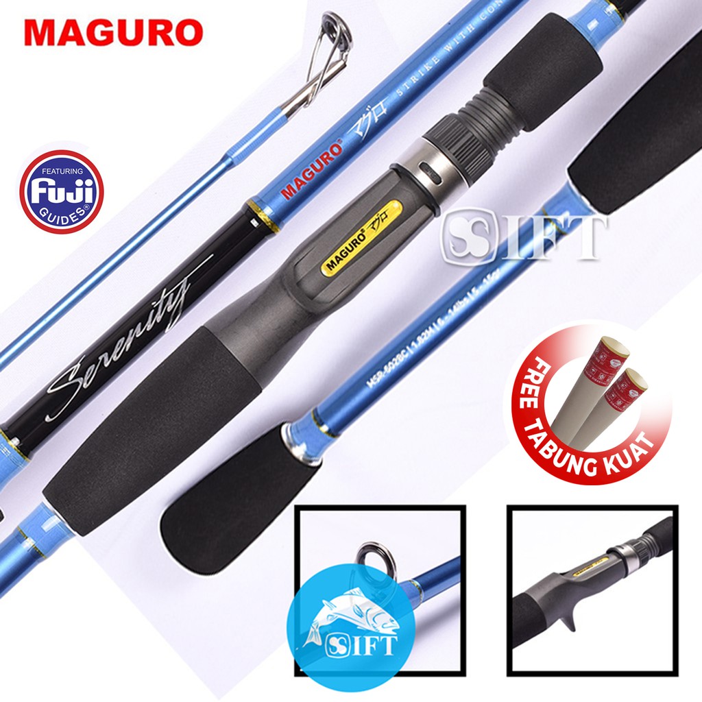 Joran BC MAGURO SERENITY | Full Fuji + Seat | Baitcasting Toman Gabus 180 200