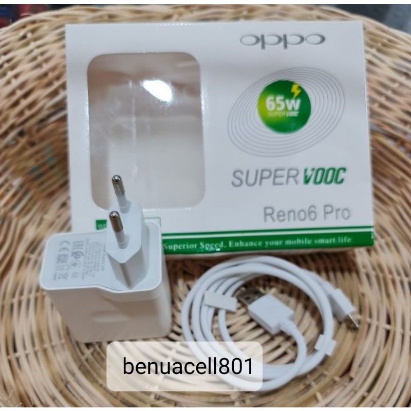 Charger cas casan HP OPPO SUPER VOOC RENO 6 PRO Micro USB dan Type C