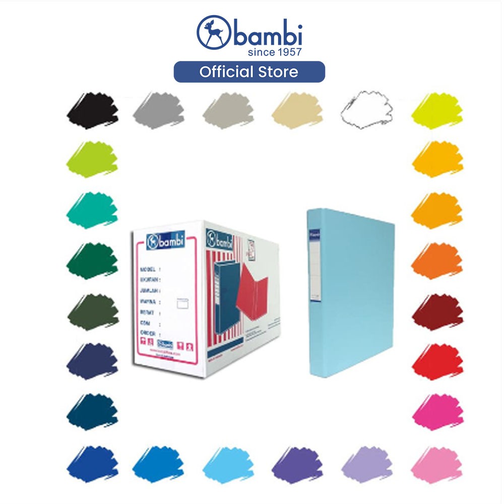 

Bambi Binder Folio 2 Ring D-Type 1 Box 25 Pcs kode 2021