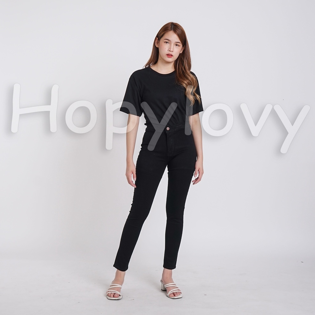 HOPYLOVY -  HW Jeans / Celana Highwaist Jeans High Waist PNY