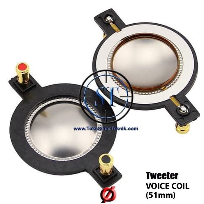 Spul Tweeter 51mm Titanium Binding Post Gold Plated Voice Coil Speaker 5.1cm