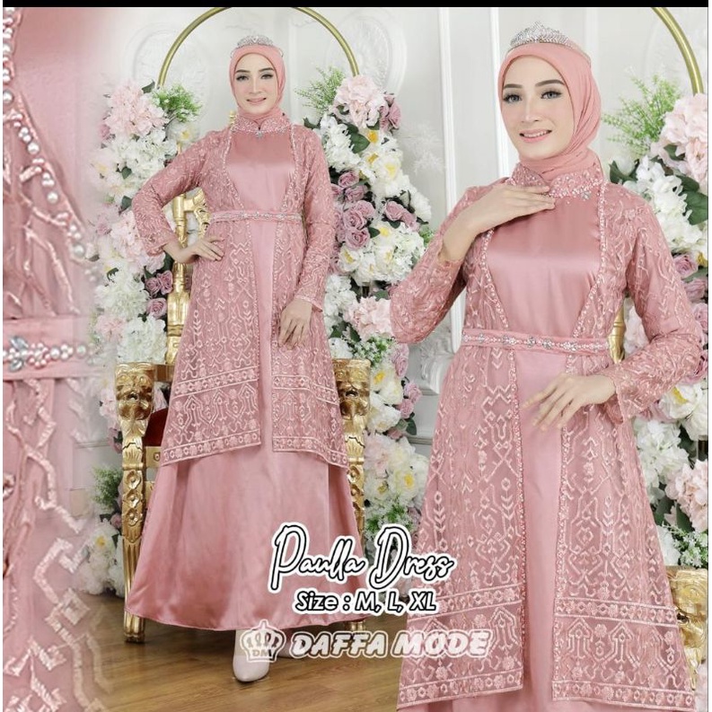 Kebaya Dress Paula / Gamis Kebaya Modern / Dress Kondangan / Baju Kebaya Bridesmaid / Kebaya Muslimah / Kebaya Pesta / Wisuda / Kebaya / Gamis