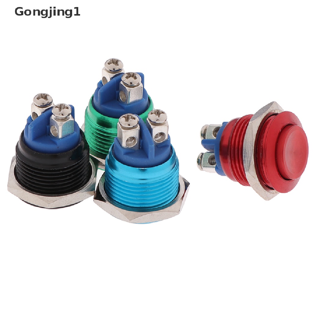 Gongjing 1pc Tombol Tekan Momentary 16mm Anti Air