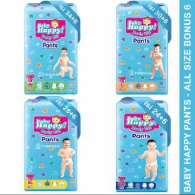 Jual BABY HAPPY PANTS M34+6 L30+6 XL26 XXL24 Indonesia