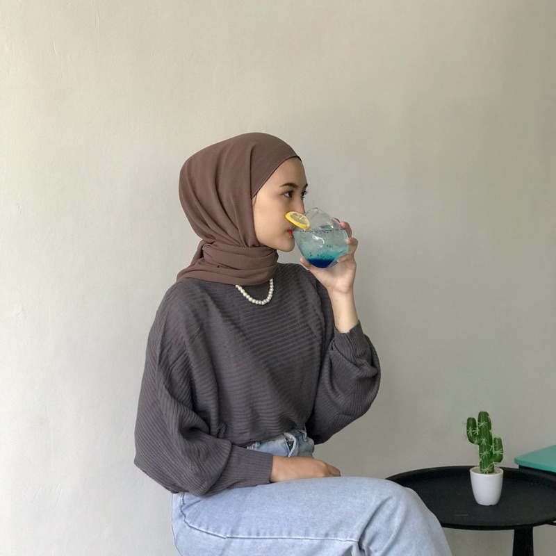 batwing sweater atasan rajut blouse rajut-7