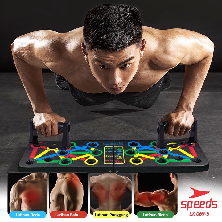 SPEEDS Push Up Board Alat Olahraga Push Up Stand Push Up Alat Gym Training Exercise Trainer Rack 069-5-1