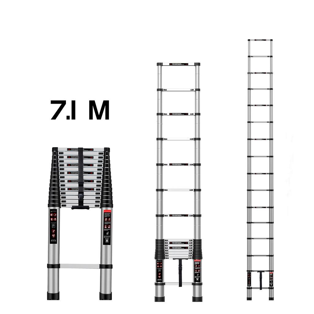 IXCE Tangga Telescopic 7.1M Lipat Aluminium Teleskopik Single Ladder 7.1M Harga grosir bisa nego