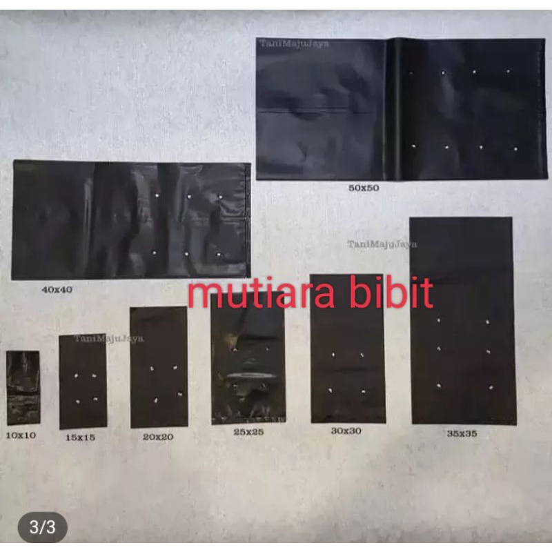Plastik polibag polibak buat segala tanaman ukuran 15x15 20x20 30x30 40x40