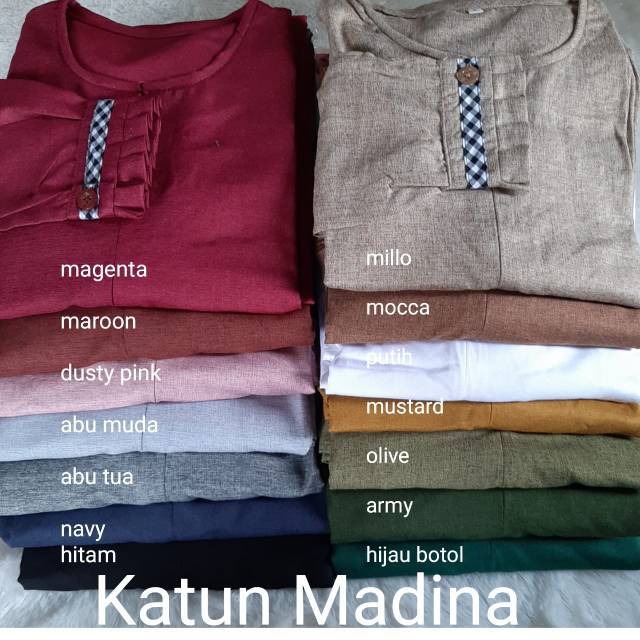 gamis polos jumbo bigsize katun madina busui ld 100 ld 110 ld 120