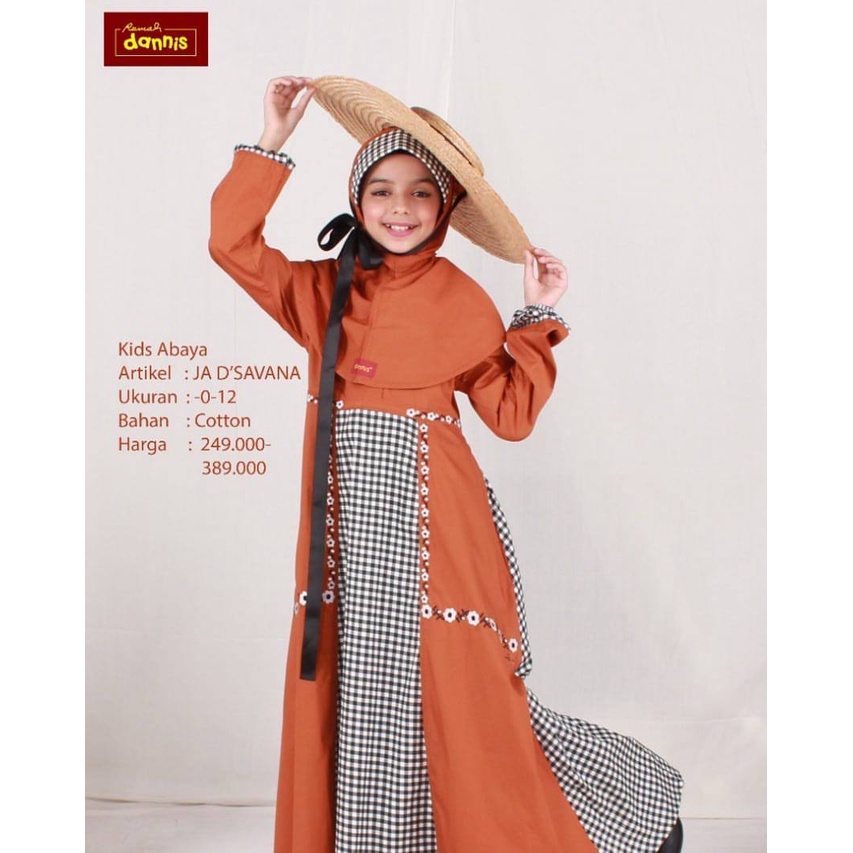 Baju Dannis Terbaru Abaya Anak Sarimbit Keluarga D' Savana Size 4