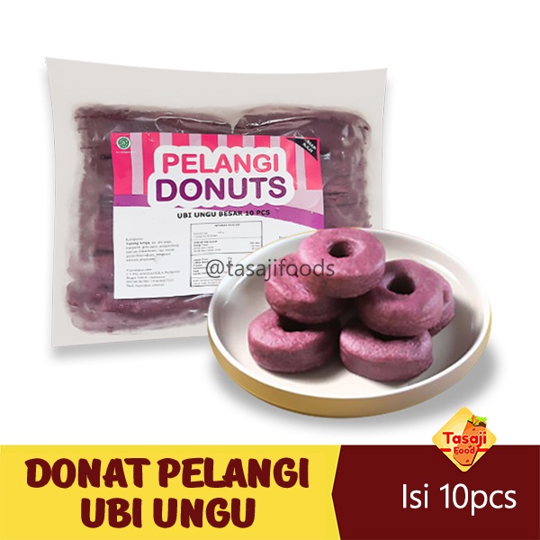 

Donat Pelangi Ubi Ungu Besar isi 10 Pcs