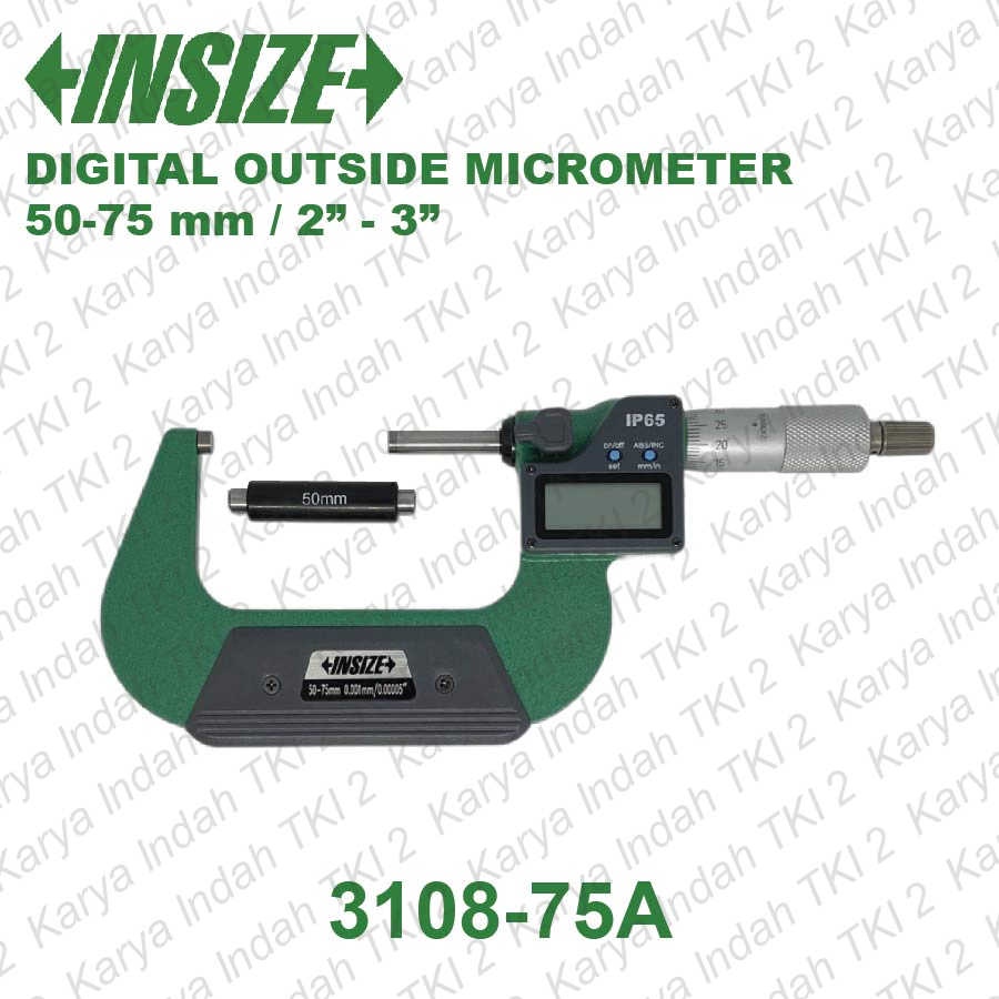 

Digital Outside Micrometer 50-75 MM INSIZE 3108-75A Alat Ukur Ketebalan 50mm - 75mm 3108 - 75 A