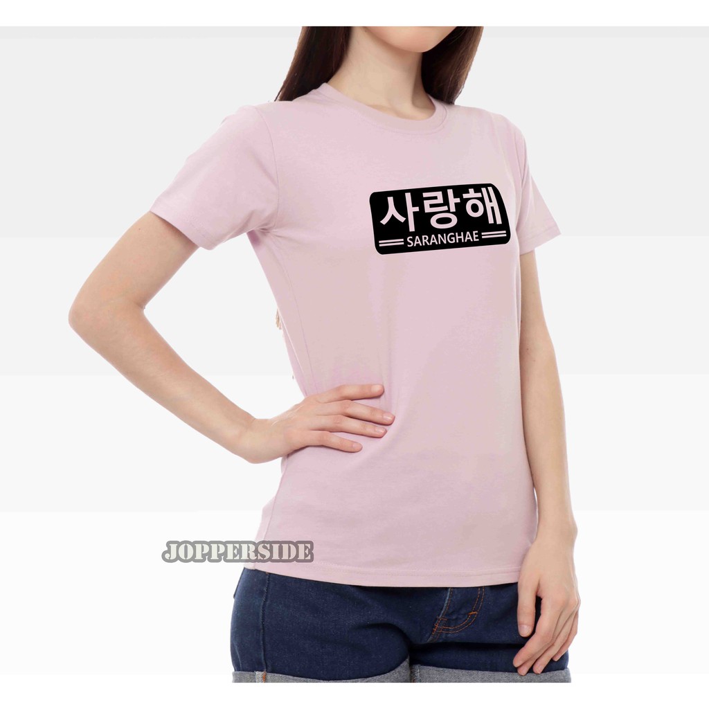 JOPPERSIDE T SHIRT KAOS DISTRO WANITA PEREMPUAN CEWEK SLIMFIT ORIGINAL PREMIUM KOREA SARANGHAE TW8