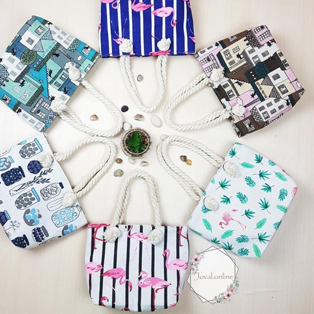 Best Seller (qpc-234) IMPORT  TOTE BAG KANVAS KECIL / TAS TOTE WANITA