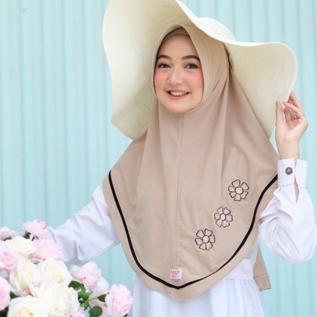 JILBAB INSTAN ZAYYANA AREY BUNGA BORDIR LIST KOMBINASI-3
