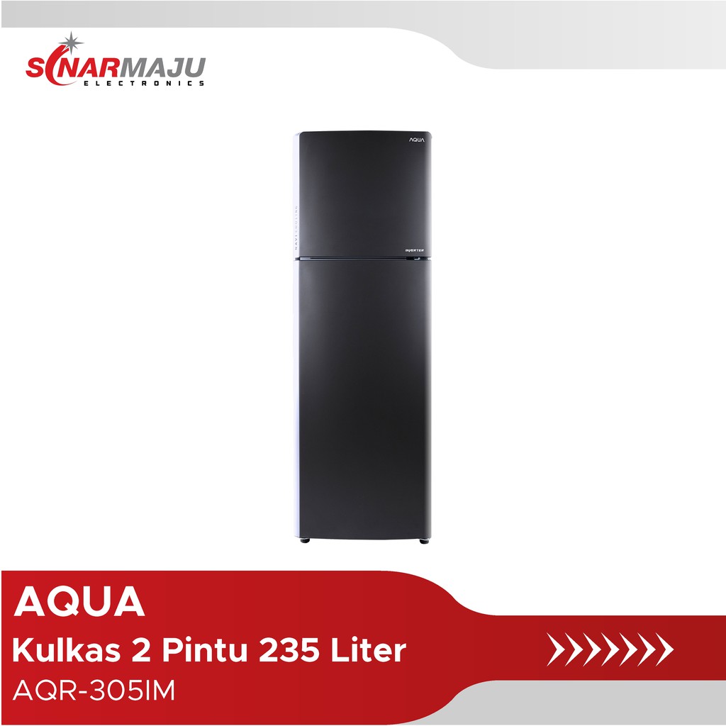 Kulkas 2 Pintu Aqua 235 Liter AQR-305IM(LS) / AQR305IM LS / AQR 305IM LS