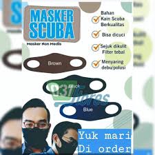 Masker Scuba Murah Tanpa Jahit tengah Dewasa dan Anak Anak Free Plastik