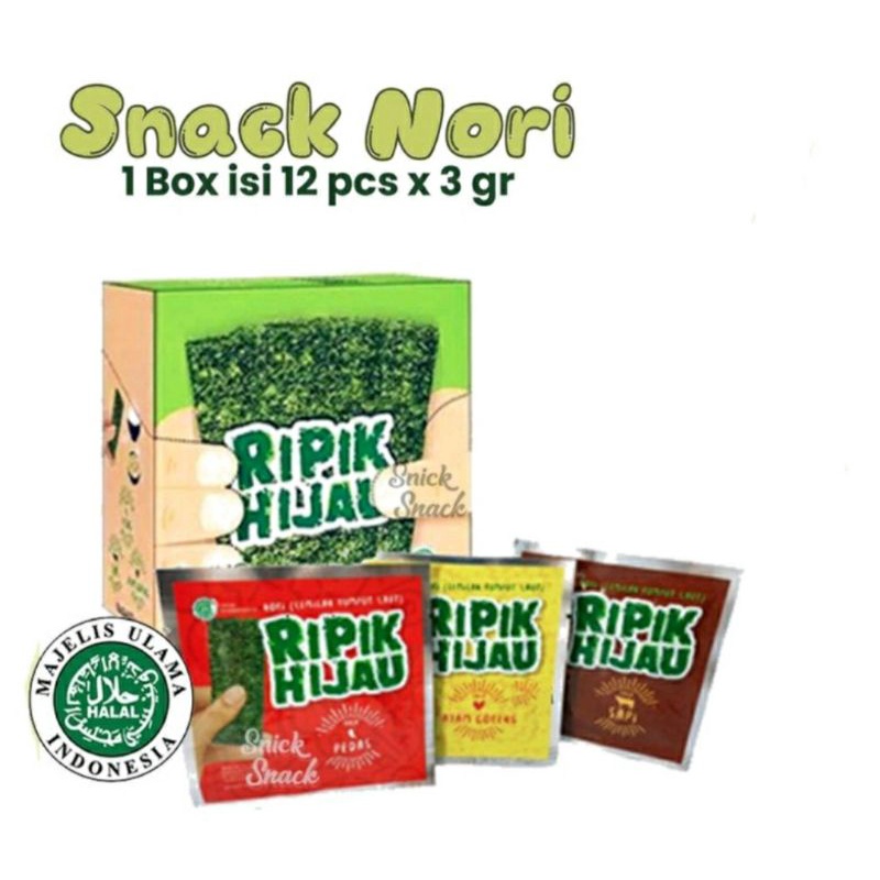 

Ripik hijau box (isi 12pcs x 3gr)