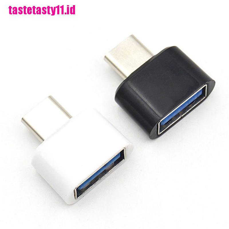 2 Pcs Adaptor Konverter Data USB Tipe C Male Ke USB 2.0 Female OTG
