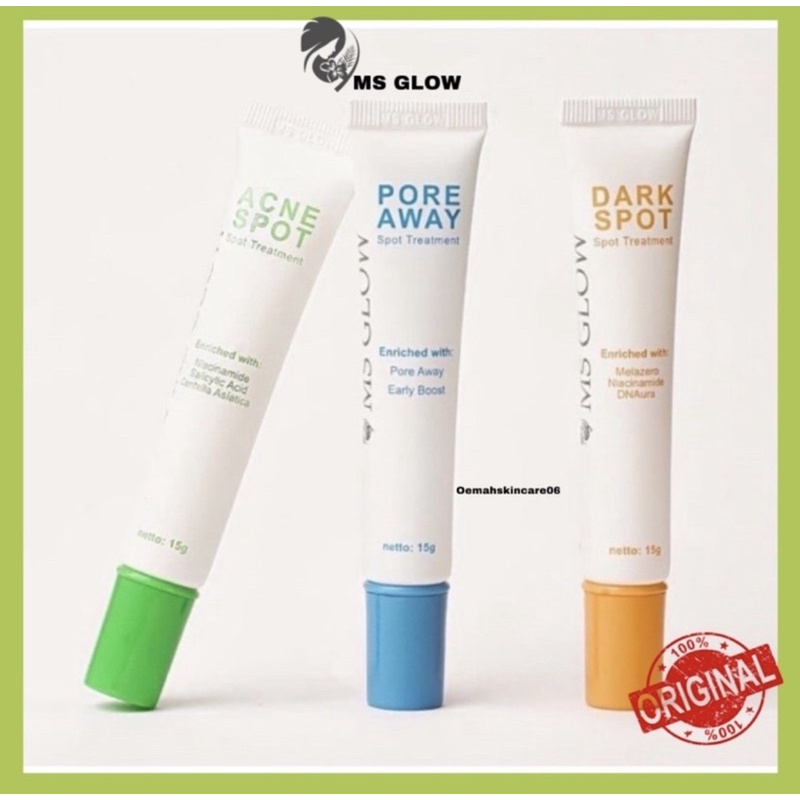 (READY STOCK BARU) MS GLOW TREATMENT SPOT ACNE SPOT / DARK SPOT / PORE AWAY