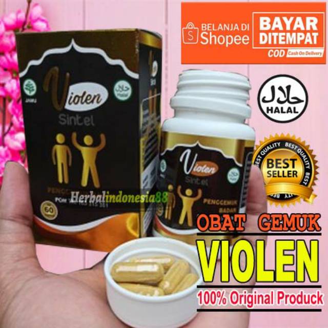 TERBARU  VIOLEN Obat Gemuk Penggemuk Badan Herbal ALAMI PLUS PENAMBAH NAFSU MAKAN 100%
