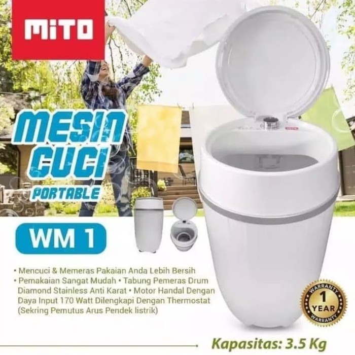 Mesin Cuci Portable Mito WM1 3.5Kg