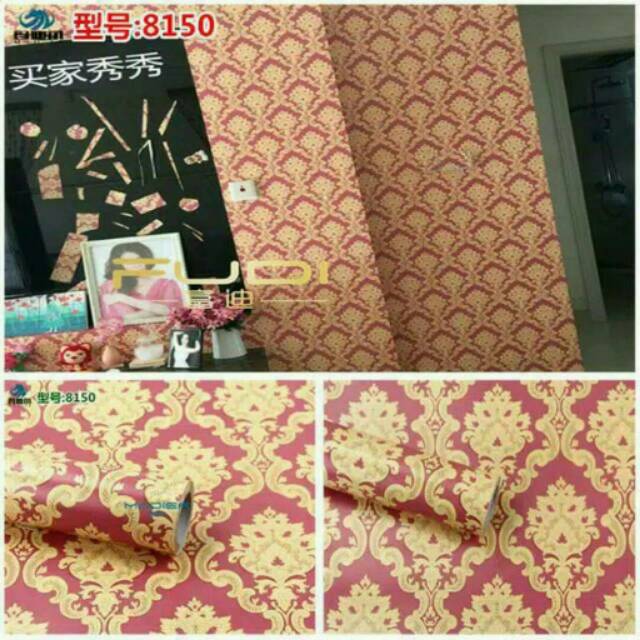 Wallpaper batik merah