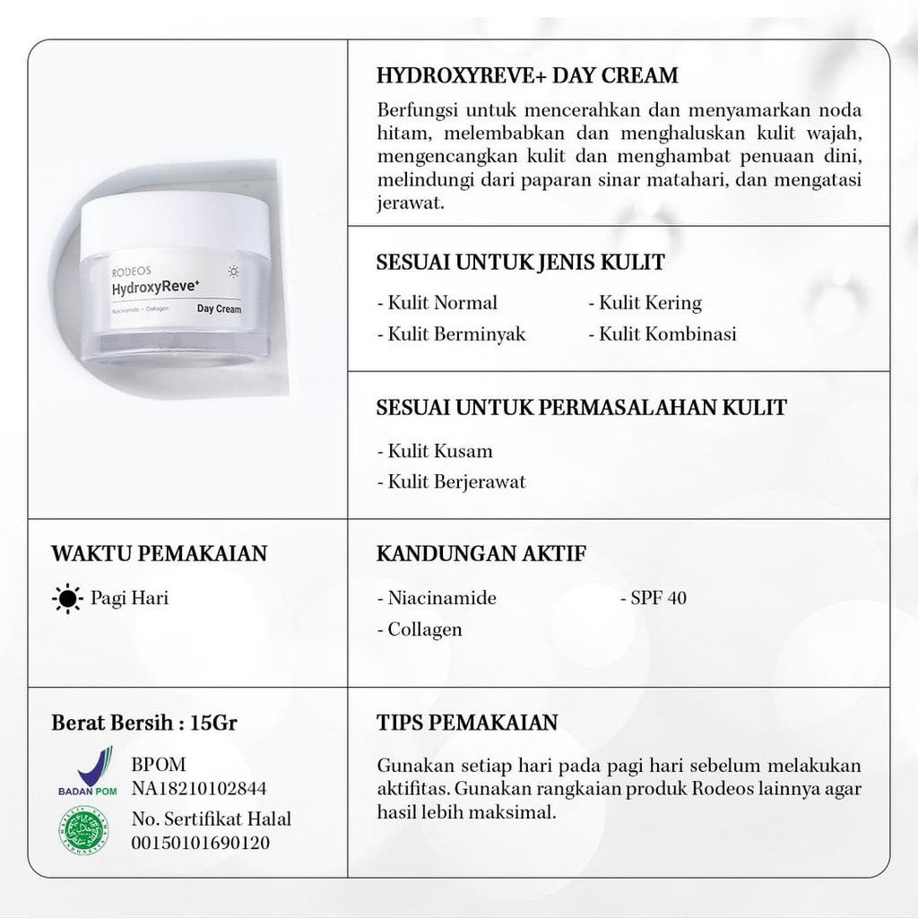 Paket Lengkap Rodeos Skincare Pria Sabun Cream Perawatan Pencerah Pemutih Wajah Pria Rodeos BPOM SM5