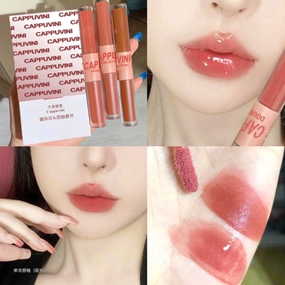 CAPPUVINI Lipstik Dua Ujung Lip Cream Cermin Watery Matte Drable XX040