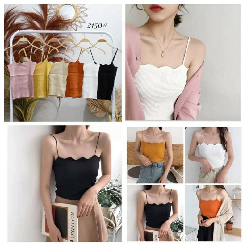 Arifirn Tanktop Scallop - Tanktop Wanita | Baju Atasan Wanita