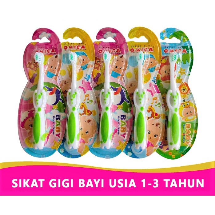 SIKAT GIGI BAYI 1-3 TAHUN SOFT OMICA BABY TOOTHBRUSH