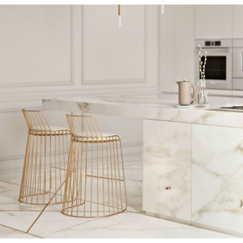 Kursi Bar Stool Besi Gold, Kursi Bar Caffe