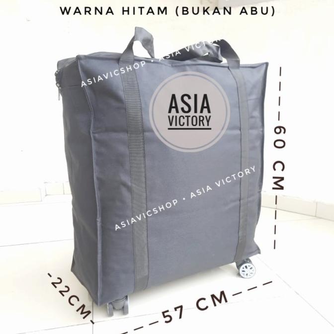 TRAVEL BAG Tas Travel TJ Troli Trolley Barang Shopping Bag Roda 4 Foldable Lipat