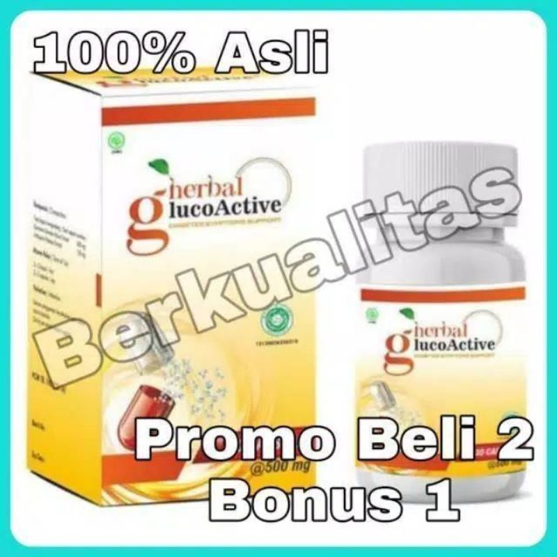 ( TERLARIS ) GLUCOACTIVE ASLI OBAT DIABETES  100% ORIGINAL NO 1