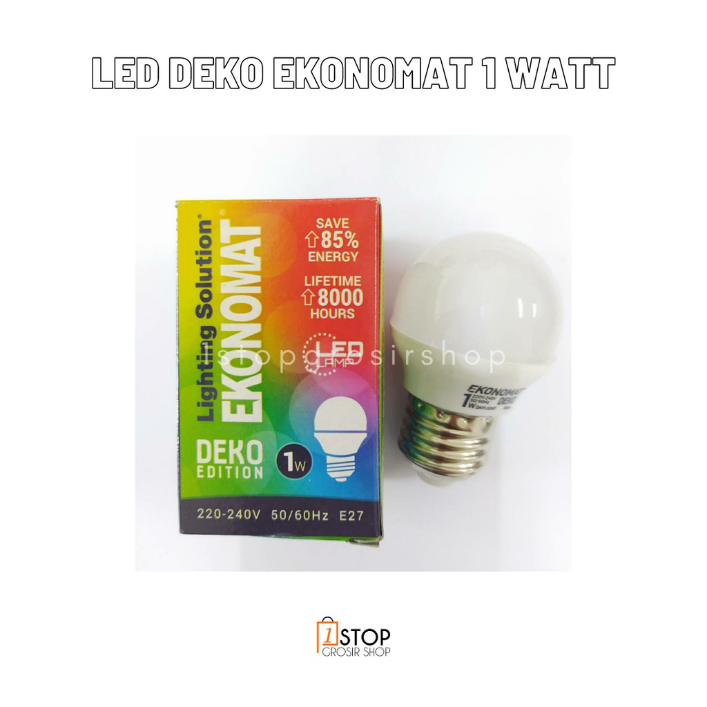 Lampu LED Murah Ekonomat Deko 1 Watt