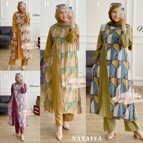 NATASYA by GAGIL FASHION (Setelan kasual, set kasual, set celana tunik, stelan  atasan dan bawahan, 
