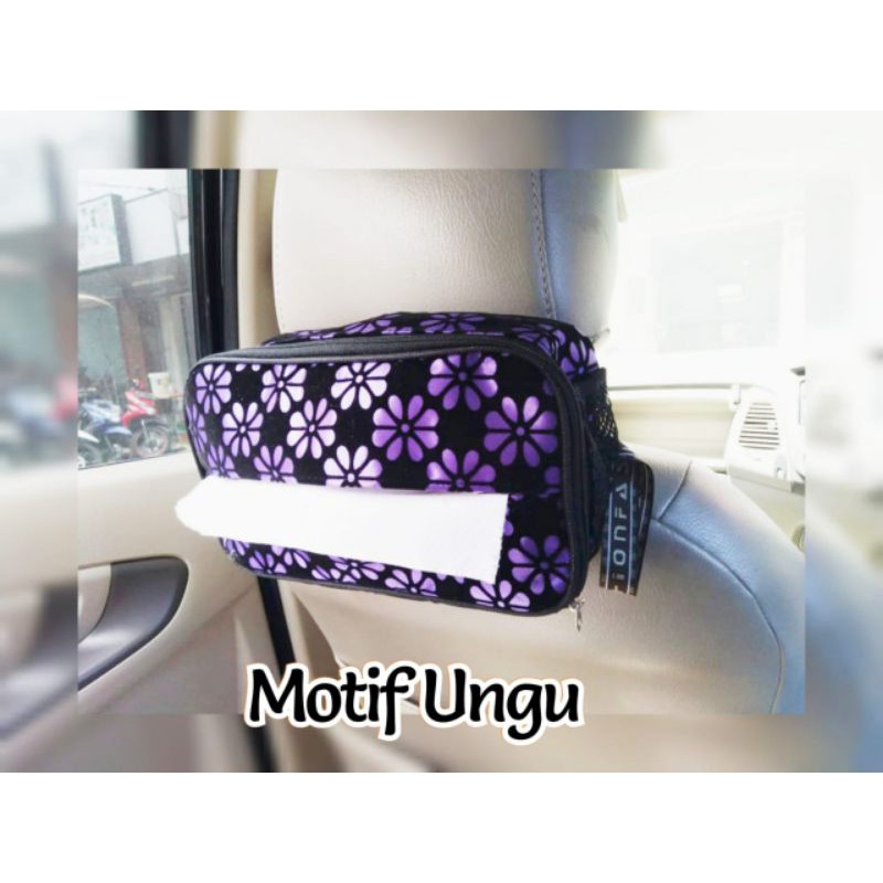 Pouch TISSUE MOBIL/TAS TISU MOTIF BUNGA CANTIK BAHAN KANVAS / TAS TISSU MOBIL . SY2530 S1