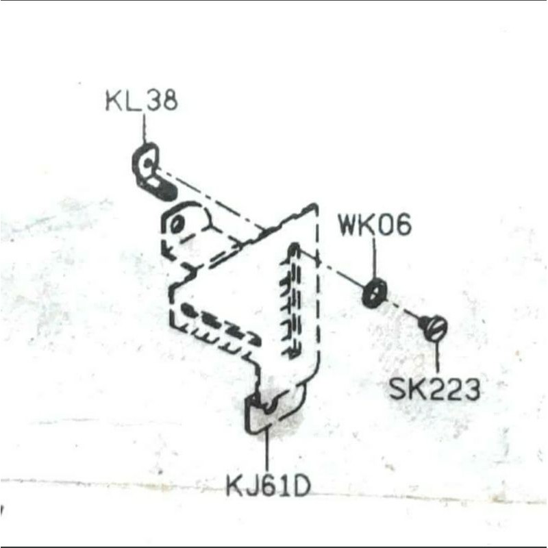 KJ61D Pengatur Jalur Benang - Mesin Obras 747