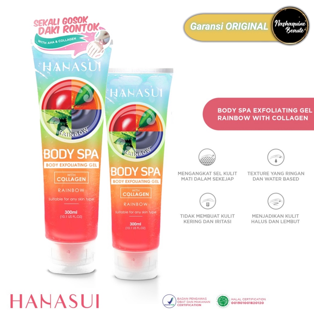 Hanasui Body Spa Exfoliating Gel With Collagen 300ml - 8 Varian Body Spa