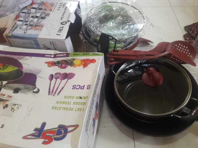 Panci Set 5 Susun Tutup Kaca / Panci Susun Tutup Kaca