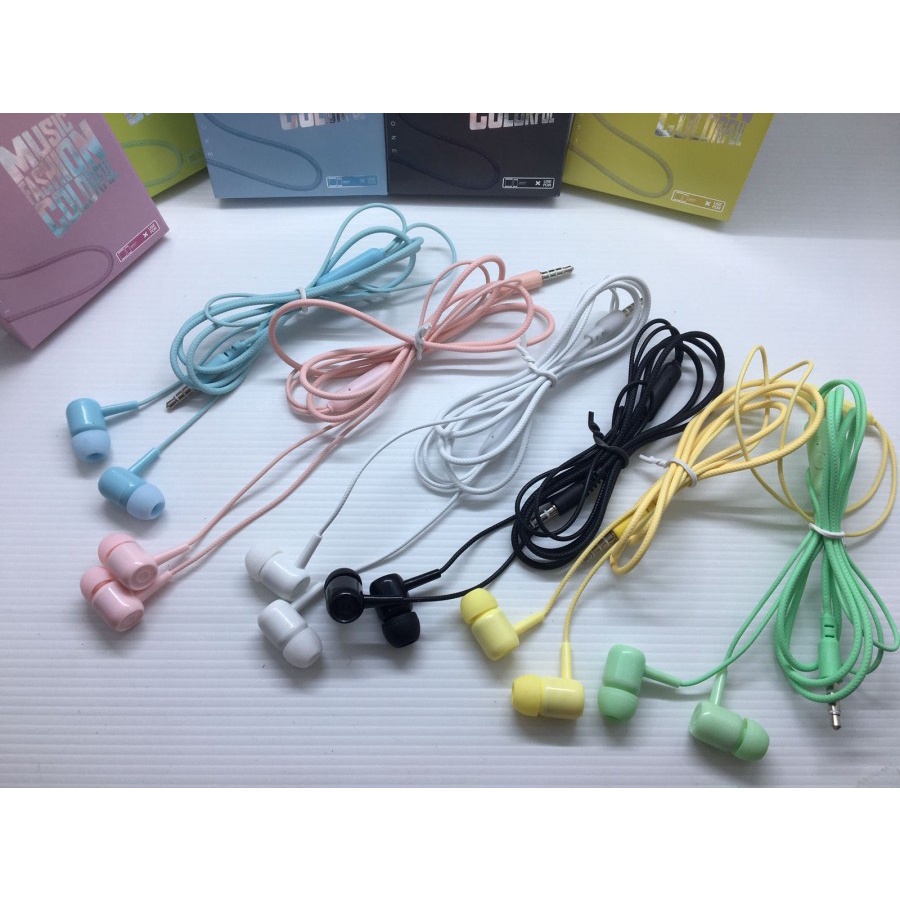 Headset macaron A04 Universal Extra bass / handsfree macaron universal bisa semua hp