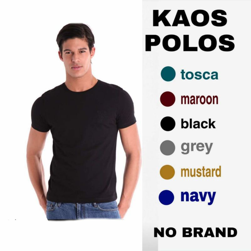 kaos polos-Hitam