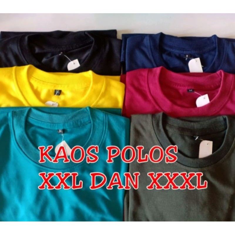 kaos polos pria jumbo